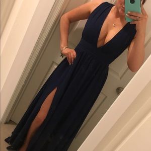 Navy blue prom dress